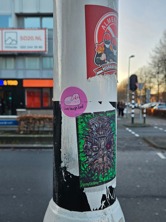 Bunny Sticker Live, Laugh, Loaf  | Transparent Matte